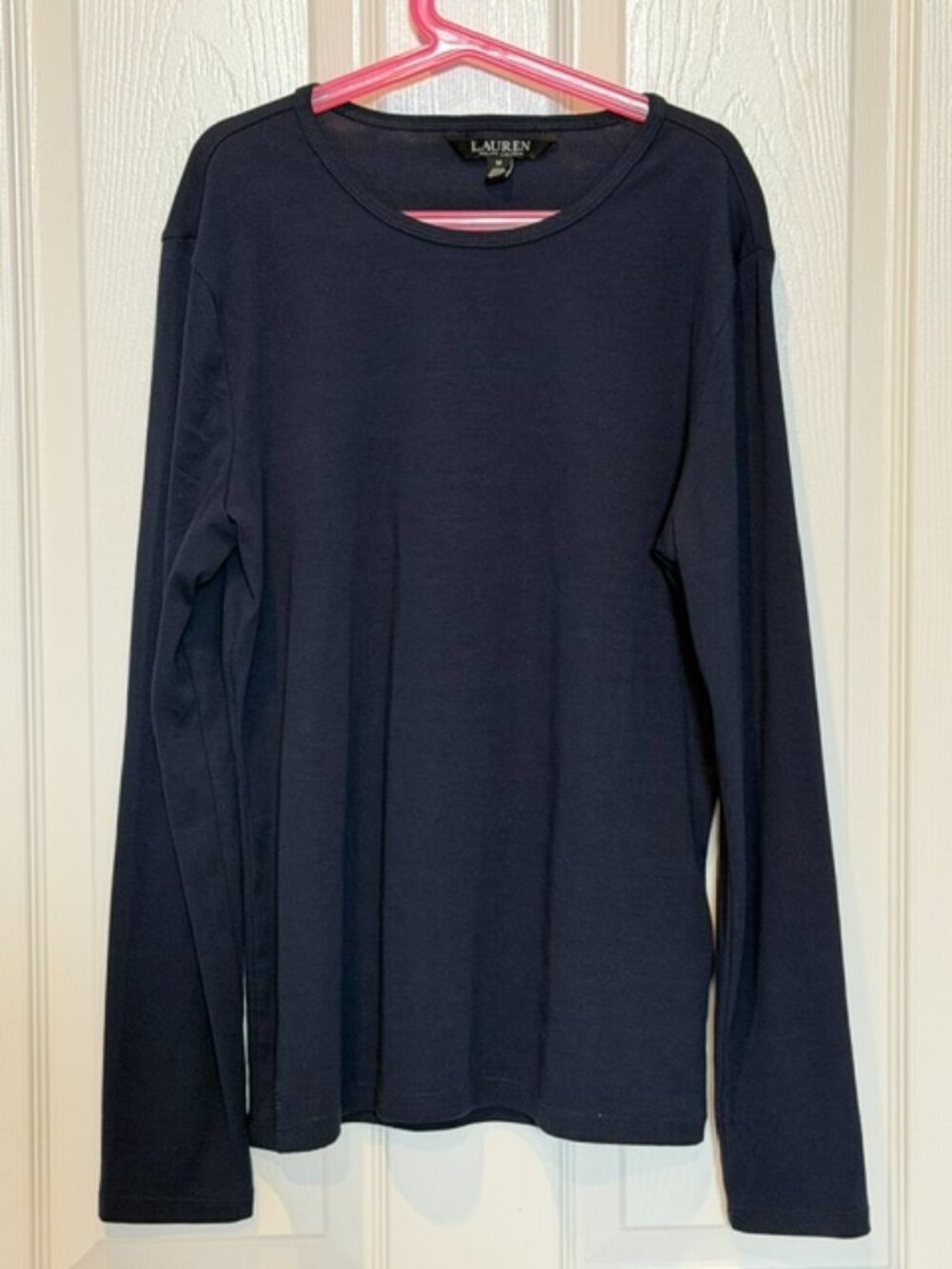 Lauren Ralph Lauren Navy Long Sleeve Top Size M